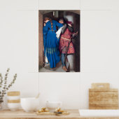 Romantische Schilderij De Ontmoeting op de Torentr Poster (Keuken)