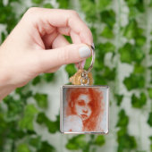 ROMANTISCHE SCHOONHEID / Vrouwenportret in Sepia B Sleutelhanger (Hand)