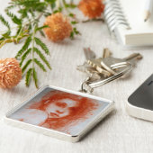 ROMANTISCHE SCHOONHEID / Vrouwenportret in Sepia B Sleutelhanger (Zijkant)