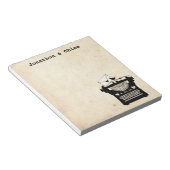 Romantische schrijfmachine notitieblok (Schuin)