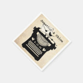 Romantische schrijfmachine servetten (Hoek)