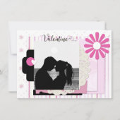 Romantische Scrapbook Foto Valentijn Feestdagenkaart (Voorkant)