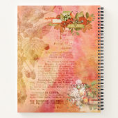 Romantische Scrapbooking stijl collage bloemen spi Notitieboek (Achterkant)