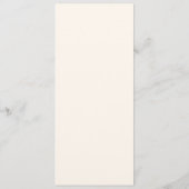 Romantische Script Cream en Gouden Trouwmenu's Menu (Achterkant)