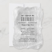 Romantische Script Folie Afstudeer Foto Aankondigi Kaart (Achterkant)