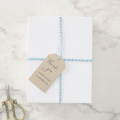 Romantische Script Klassieke Trouwgunst Tag Cadeaulabel (Met Touw)