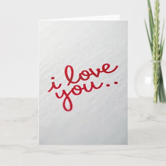 Romantische Script Liefde Glans Kaart (Voorkant)