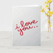 Romantische Script Liefde Glans Kaart (Gele Bloem)