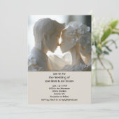 Romantische sculpturale huwelijksuitnodiging kaart (Staand voorkant)