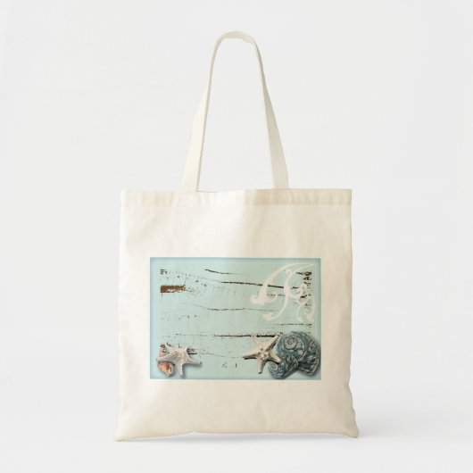Romantische SeaShell Beach bruiloft gunst Tote Bag (Voorkant)