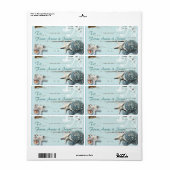 Romantische SeaShell bruiloft gunst geschenk label (Full Sheet)
