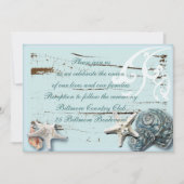 Romantische Seashells Beach Wedding Kaart (Voorkant)