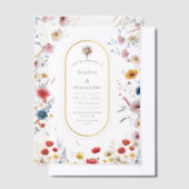 Romantische Seaside lente Blossom bruiloft Vellum Uitnodigingen (Offset)