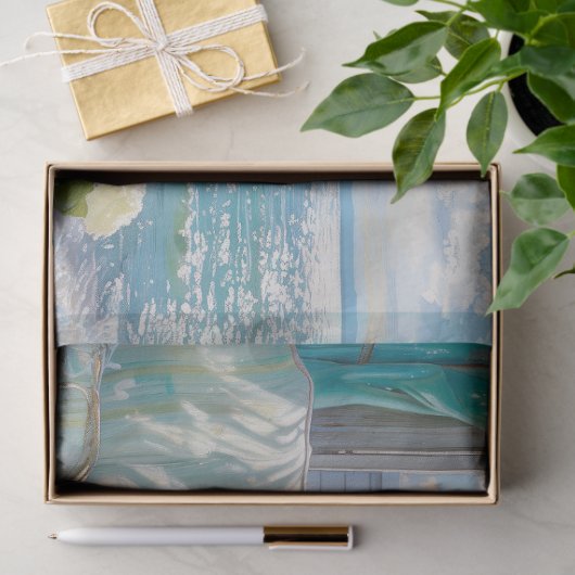 Romantische Seaside Window Uitzicht Decoupage Tissuepapier (Geschenk)