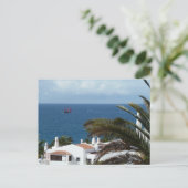 Romantische Seelandschaft mit Palme Briefkaart (Staand voorkant)