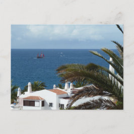 Romantische Seelandschaft mit Palme Briefkaart