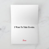 Romantische selfies Koppel Liefde Kaart (Binnen)