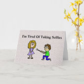 Romantische Selfies Koppel Liefdeskaart Kaart (Gele Bloem)