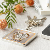 Romantische sereniteit gevonden sleutelhanger (Zijkant)