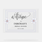 Romantische Sering Bloemige Bruidsborrel Acryl Bord (Voorkant)