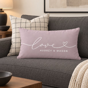 Romantische Sering Liefdes Hart Script Koppelnamen Kussen