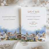 Romantische Sevilla Spanje Bestemming Save the Dat Kaart