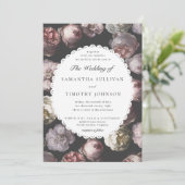 Romantische Sfeervolle Delicate Donkere Zwarte Blo Kaart (Staand voorkant)