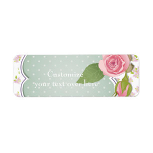 Romantische Shabby chic Adresetiketten Etiket