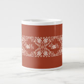 Romantische Shabby Chic Red Rust Mr Wedding Mok (Voorkant)