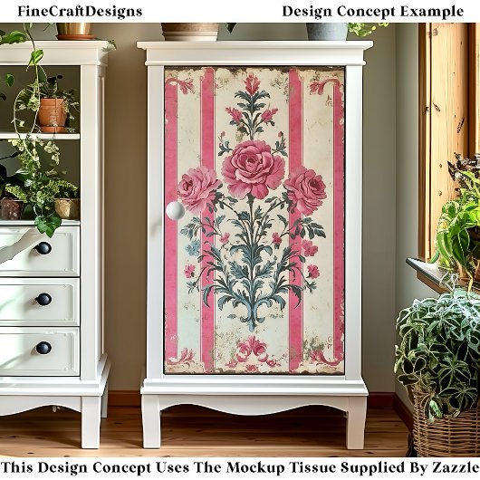 Romantische Shabby Chic Rozen CZ8 Decoupage Tissuepapier