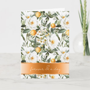 Romantische Siciliaanse zomer Floral Sinaasappels  Kaart