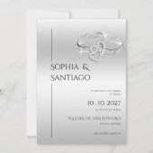 Romantische Sieraden Ringen Spaans Huwelijk Kaart (Voorkant)