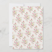 romantische sierlijke bloemboog lente tuin bruilof kaart (Achterkant)