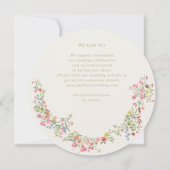 romantische sierlijke bloemenboog lente bruiloft f save the date (Achterkant)