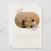 romantische sierlijke bloemenboog lente bruiloft f save the date (Achterkant)