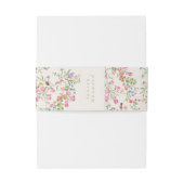 Romantische sierlijke bloemenboog zomerbruiloft uitnodigingen wikkel (Achterkant Voorbeeld)