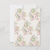 romantische sierlijke bloemensieraden Digitale bru Kaart (Achterkant)