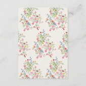 romantische sierlijke bloemensieraden Digitale bru Kaart (Achterkant)