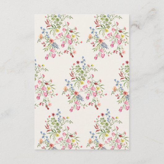 romantische sierlijke bloemensieraden Digitale bru Kaart (Achterkant)