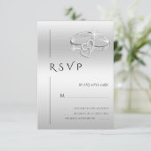 Romantische Sierring Spaans RSVP Kaartje (Staand voorkant)