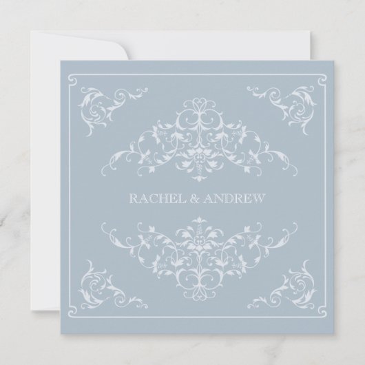 Romantische siervoorwerpen Weddenschap Light Blue Kaart (Voorkant)