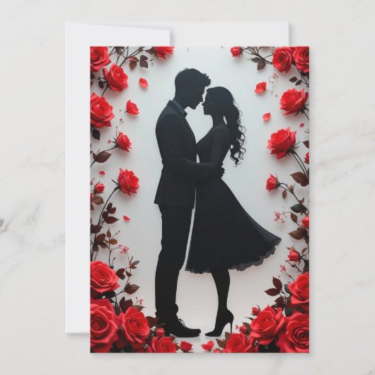 Romantische Silhouet van Koppel  Kaart (Voorkant)