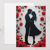Romantische Silhouet van Koppel  Kaart (Voorkant / Achterkant)