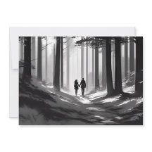 Romantische Silhouette Koppel Wandelend door het B