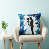 Romantische Silhouette van een Koppel Kussen (Stoel)