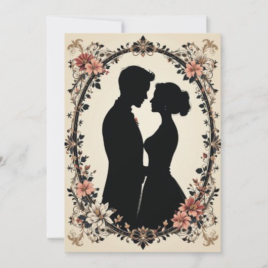 Romantische Silhouette van Koppel  Kaart (Voorkant)