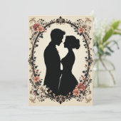 Romantische Silhouette van Koppel  Kaart (Staand voorkant)