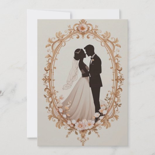 Romantische Silhouette van Koppel  Kaart (Voorkant)