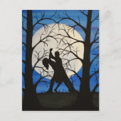 Romantische silhouettendansers briefkaart (Voorkant)