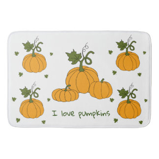 Romantische sinaasappel pompoenoogst badmat